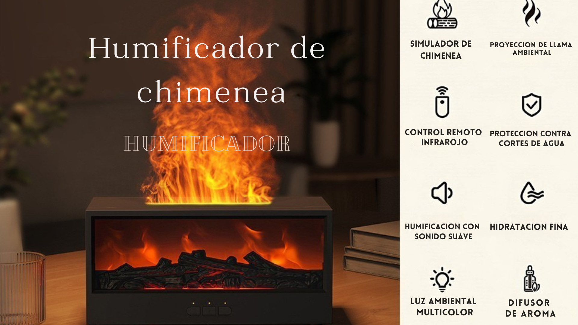 Humificador de aroma (chimenea)